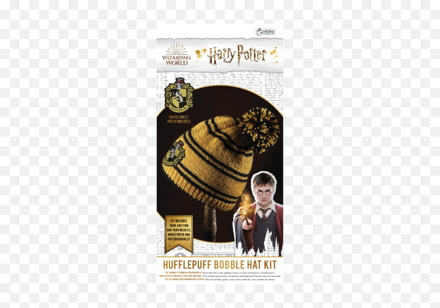 Harry Potter Hufflepuff Beaniebobble Hat Knit Kit Preorder - Merchoid Emoji,Hufflepuff Crest Png