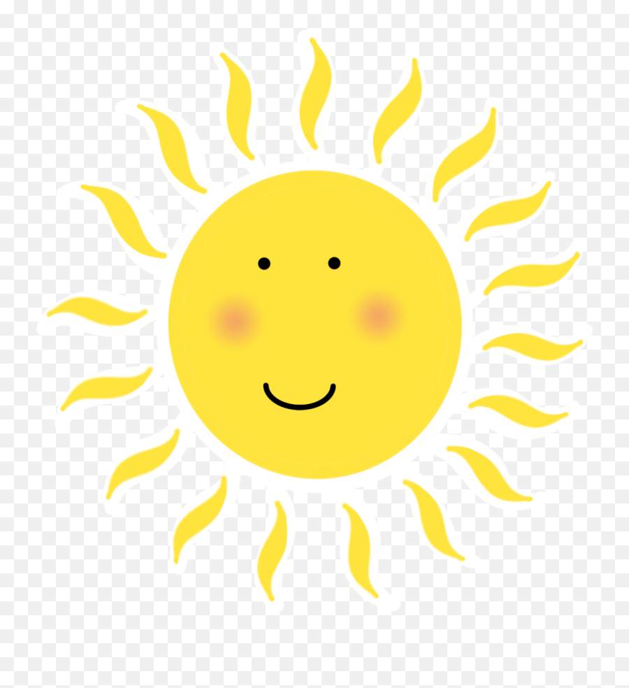 Happy Sun Sticker In 2021 Happy Sun Matte Sticker Yellow Sun Emoji,Happy Sun Png