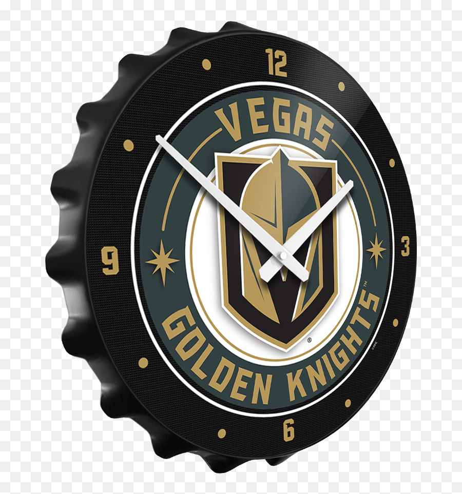 Vegas Golden Knights Bottle Cap Wall Clock In 2021 Wall Emoji,Vegas Knights Logo