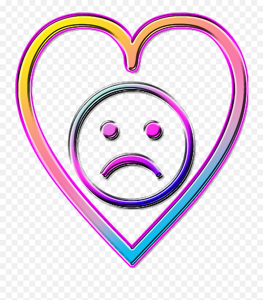 Vaporwave Transparent Tumblr Clipart Png Download - Sad Broken Heart Vaporwave Emoji,Sad Face Clipart