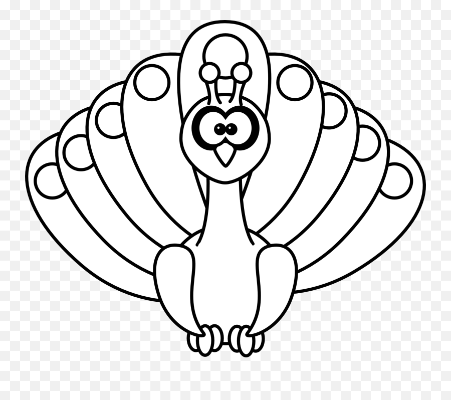 White Drawing Of The Peacock Clipart Emoji,Peacock Clipart