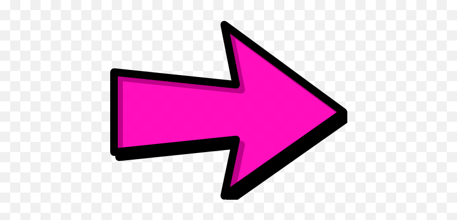 Arrow Outline Pink Right - Pink And Black Arrow Full Size Animasi Tanda Panah Emoji,Black Arrow Png