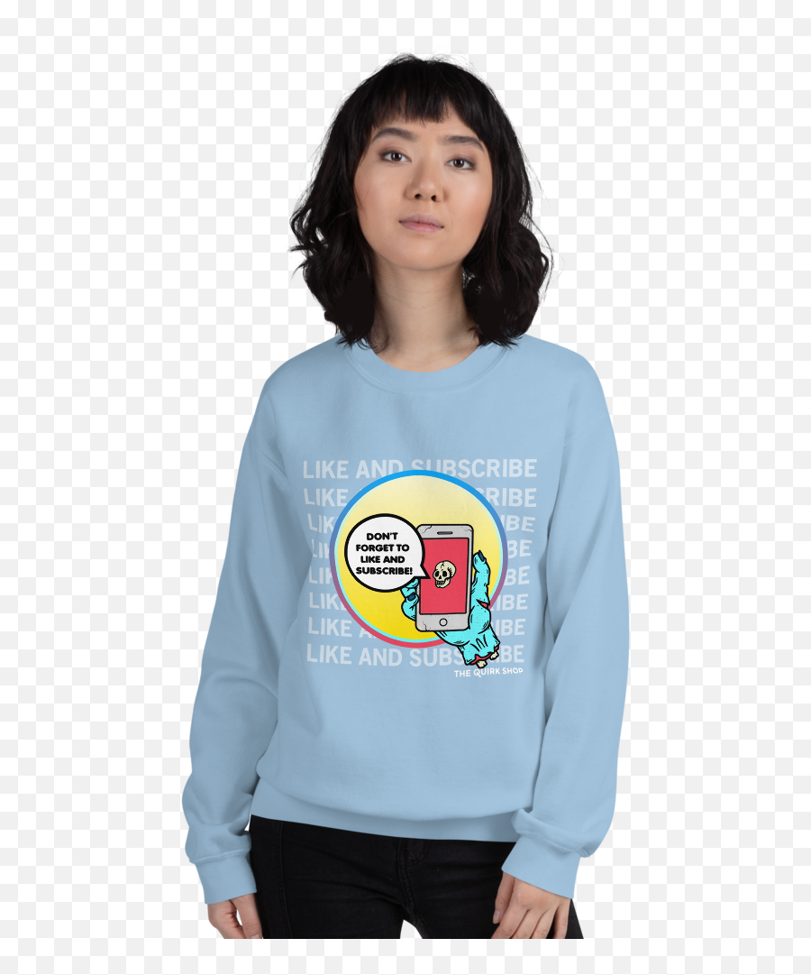 Like And Subscribe Crewneck - Perfectly Imperfect Sweater Emoji,Youtube Like Button Png