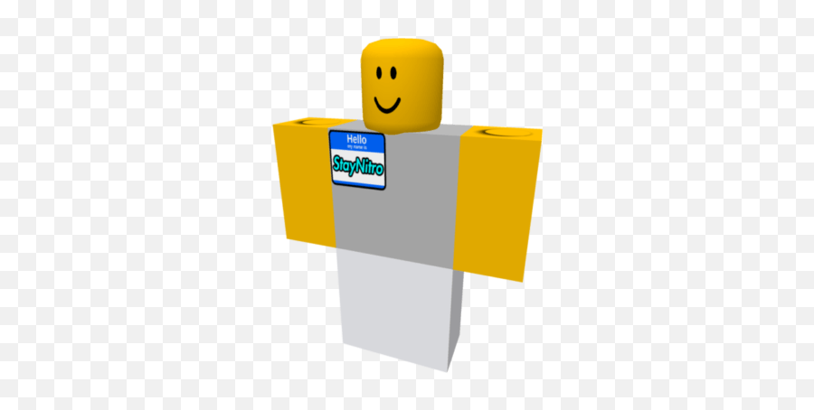 Hello My Name Is Staynitro - Brick Hill Roblox Old 1 T Shirt Emoji,Hello My Name Is Png
