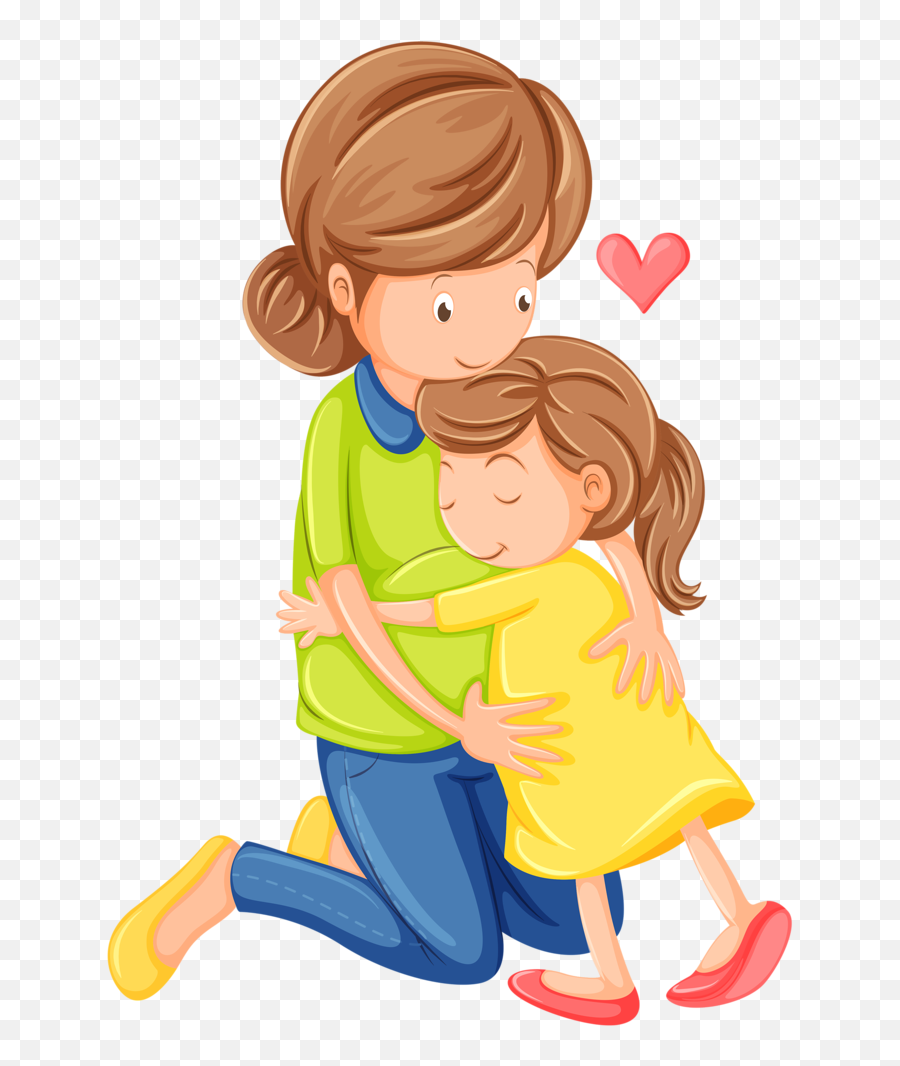 Mother Clipart Mother Transparent Free - Mum Hugging Child Clipart Emoji,Mom Clipart
