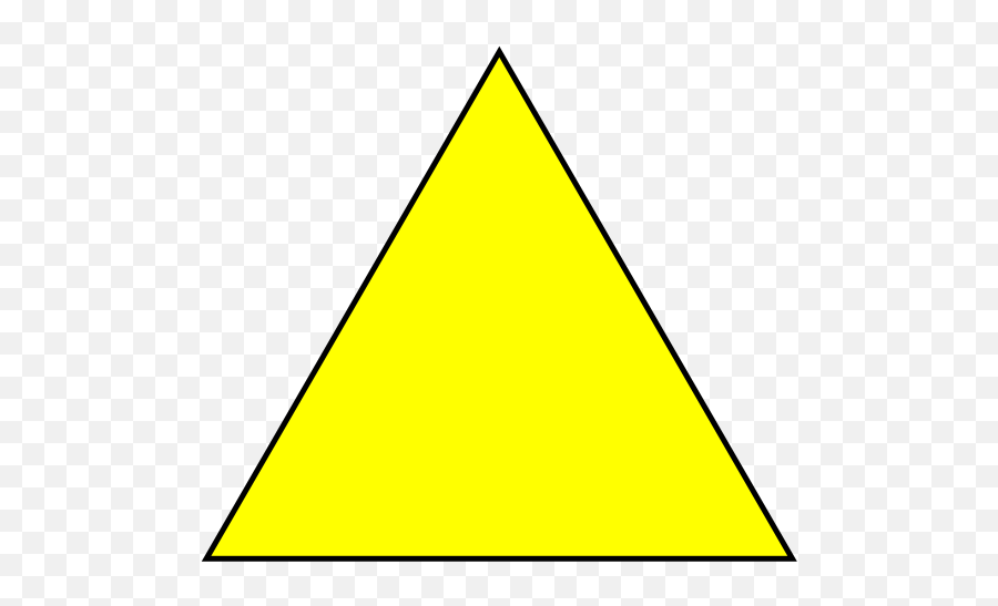 Yellow Equilateral Triangle - Transparent Yellow Triangle Png Emoji,Equilateral Triangle Png