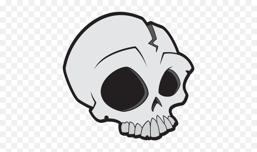 Printed Vinyl Cartoon Skull - Cartoon Skull Emoji,Cartoon Skull Png