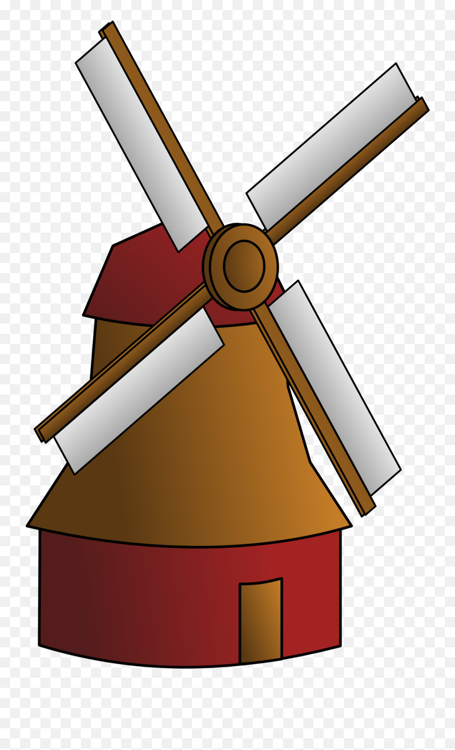 Colorful Windmill Building Clipart Free - Clipart Windmill Emoji,Building Clipart