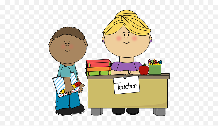 Teacher Clip Art - Student With Teacher Clipart Emoji,Teacher Clipart