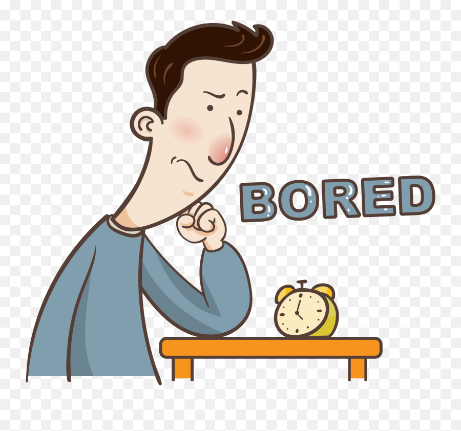 Bored Clipart - Bored People Cartoon Png Emoji,Bored Clipart