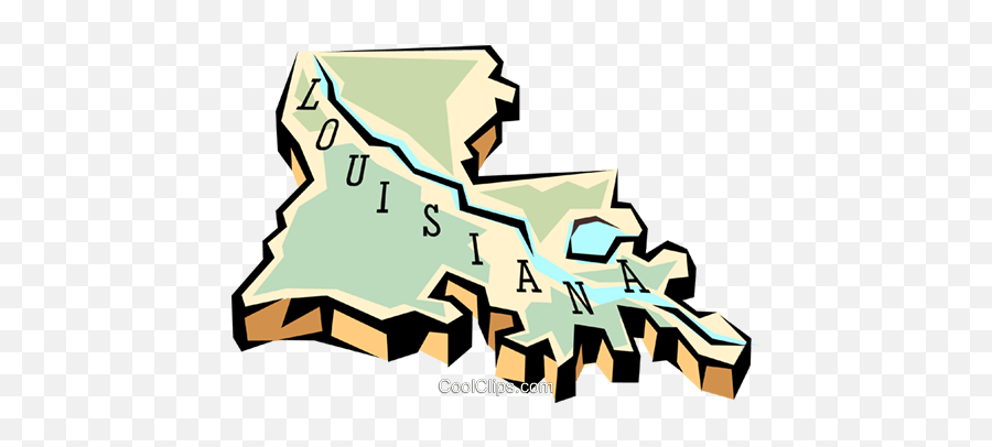 Louisiana State Map Royalty Free Vector Clip Art - Royalty Free Louisiana Png Emoji,Louisiana Clipart