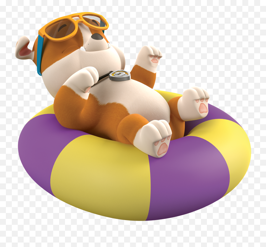 Rubble Take It Easy Paw Patrol Clipart Png - Rubble Paw Patrol Pool Emoji,Paw Patrol Clipart