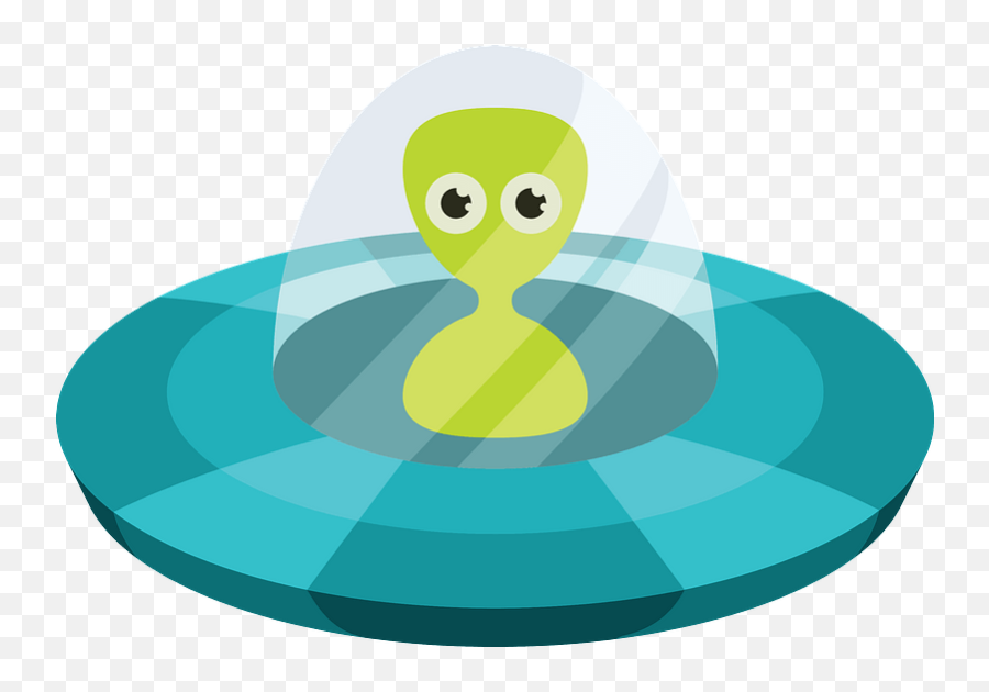 Alien In A Flying Saucer Clipart Emoji,Flying Saucer Clipart