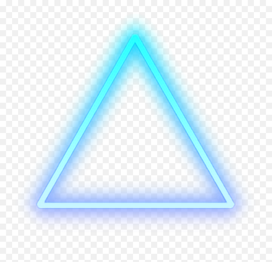 Download Image Triangle Blue Glow Light Shape On Transparent Emoji,Blue Transparent Background