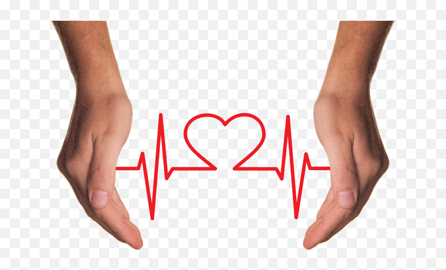 Cupping Hands Heart Ekg E2cvvw - Clipart Suggest Emoji,Heart In Hand Clipart