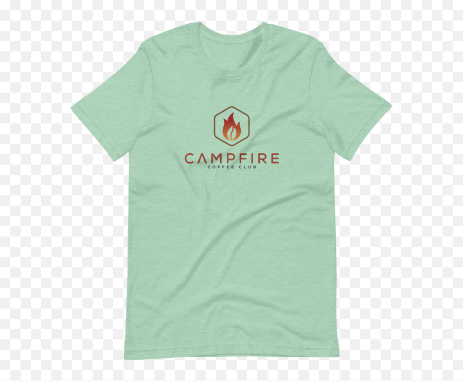 Campfire Coffee Club Color Logo T - Shirt Heather Prism Mint S Emoji,Campfire Logo