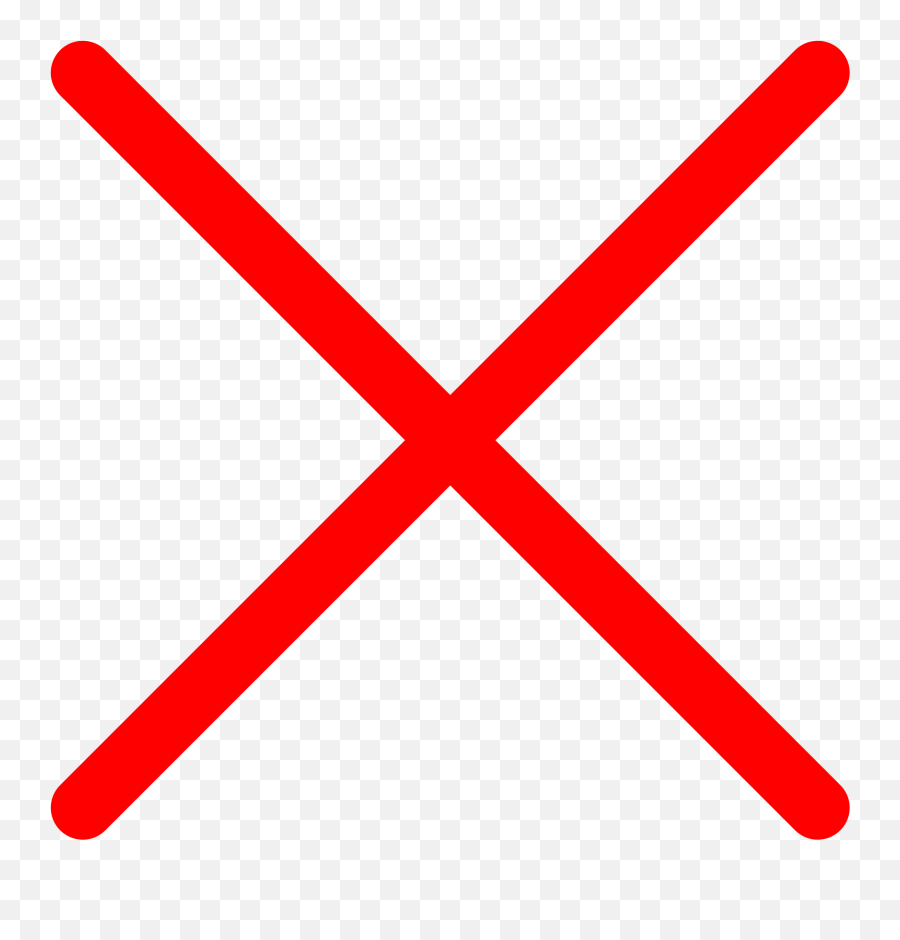 Free Red X Transparent Png Download - Red X Emoji,Transparent