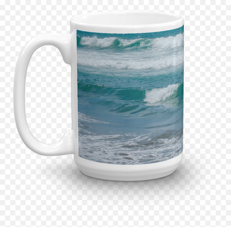 Download 15oz Ocean Waves Mug - Beer Stein Full Size Png Emoji,Ocean Waves Transparent