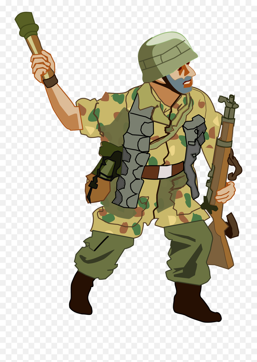 German Soldier Ww2 Cartoon Transparent - German Soldier Clipart Emoji,Soldier Clipart