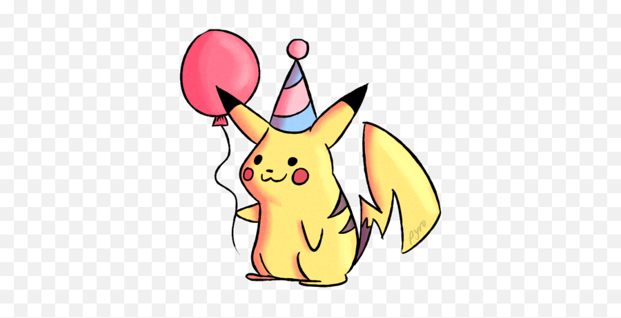 Pikachu Birthday Card - Pikachu With A Party Hat 512x512 Emoji,Happy Birthday Hat Png