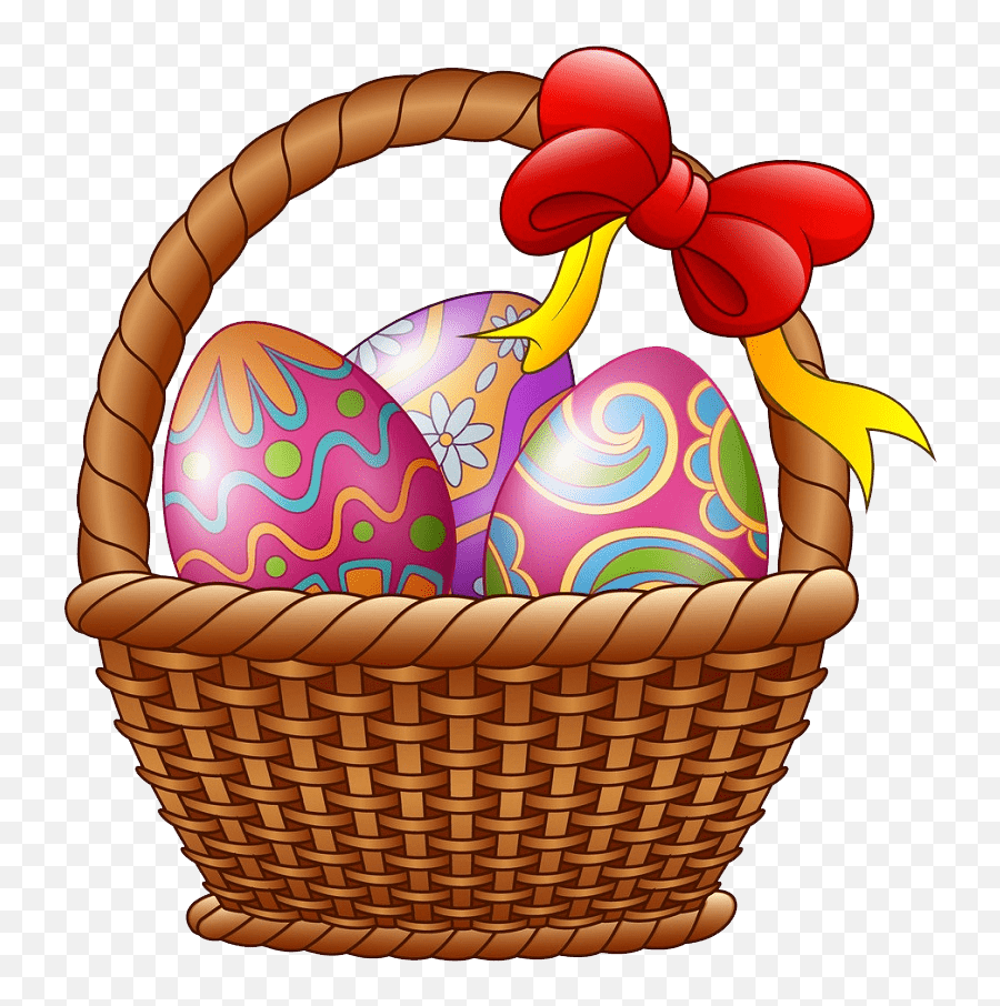 Basket Of Easter Eggs Clipart - Cesta De Ovos De Pascoa Sem Fundo Emoji,Easter Basket Clipart