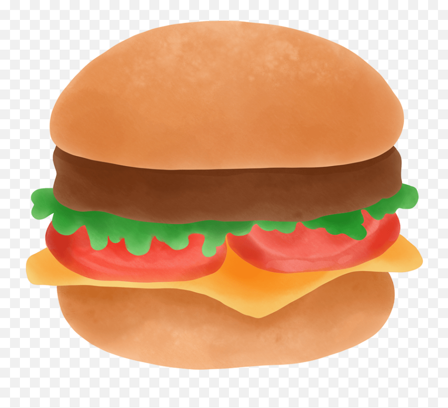 Bbq Watercolor Clipart On Behance - Hamburger Bun Emoji,Watercolor Clipart
