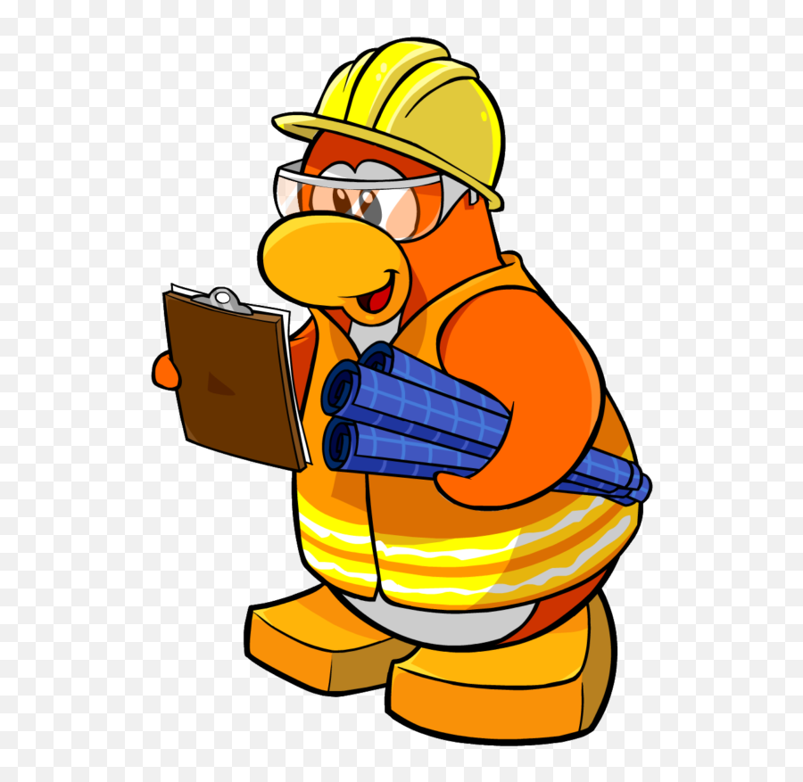 Clipart Penguin Construction Clipart Penguin Construction - Rory Club Penguin Clipart Emoji,Construction Clipart