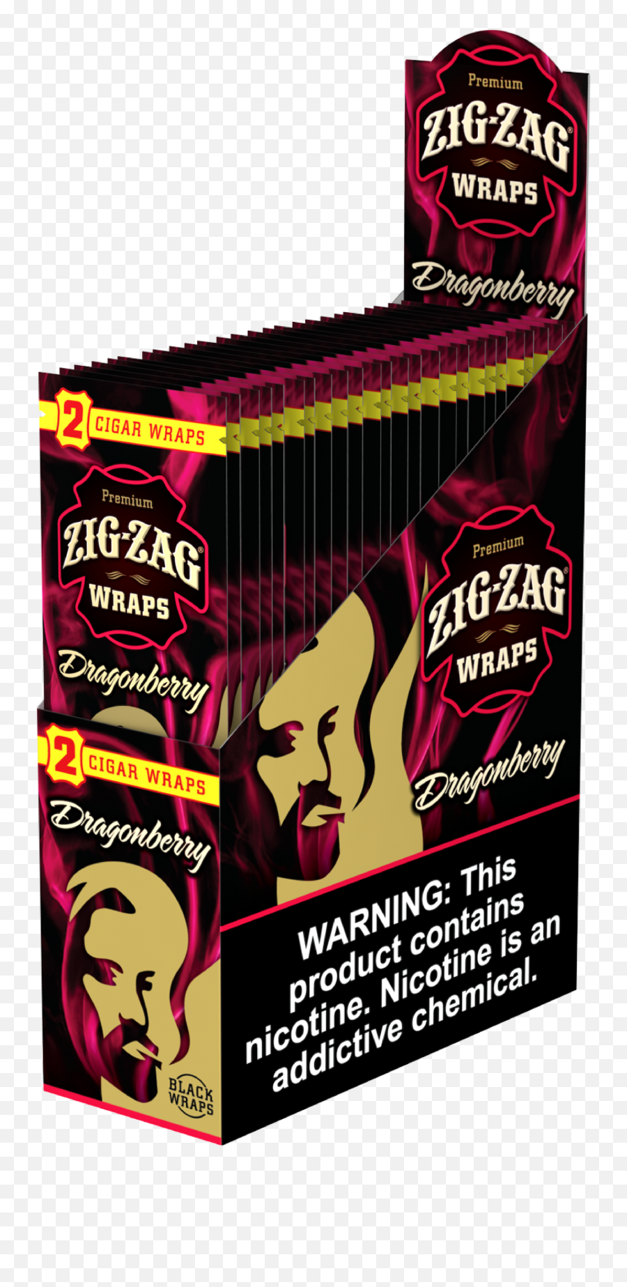 Dragonberry Cigar Wraps Carton - Zig Zag Cigar Wrap Dragonberry Emoji,Zigzag Png