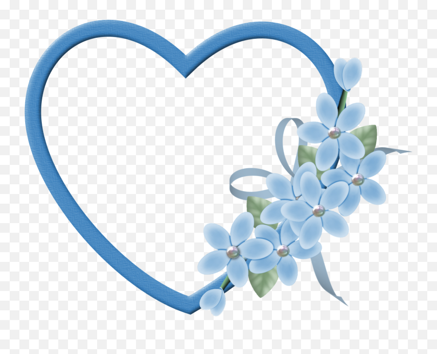 Heart Frame - Pink And Blue Hearts Transparent Png Heart Blue Frame Png Emoji,Heart Transparent Background