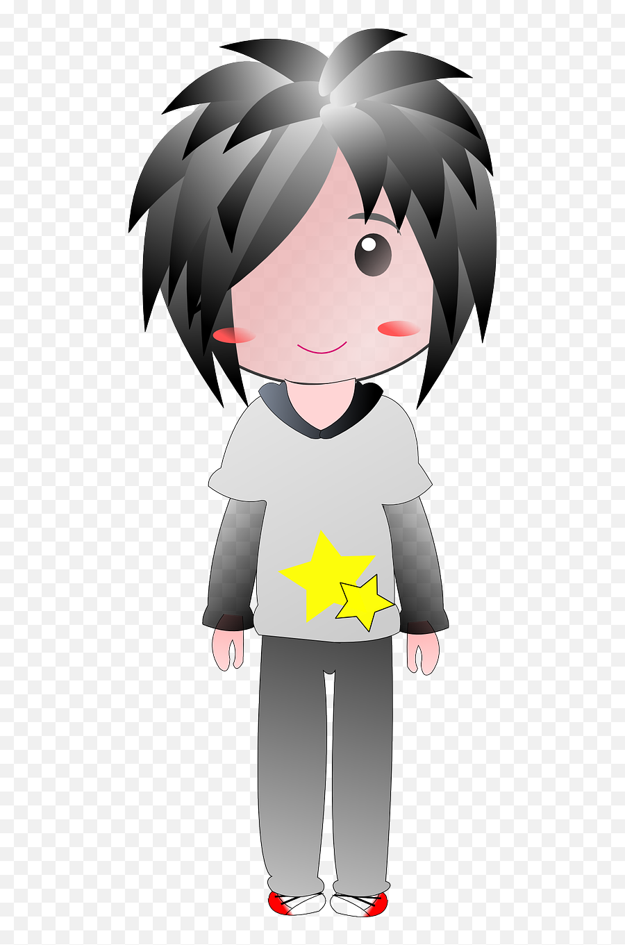 09 - Anime Dude Emoji,Teenager Clipart