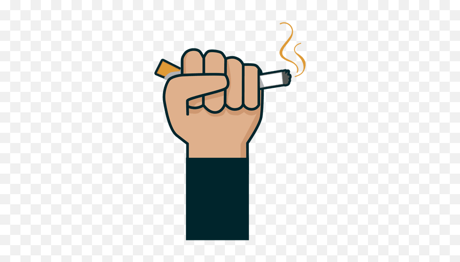 Fist Cigarette - Animado Cigarrillo Png Emoji,Cigarette Transparent