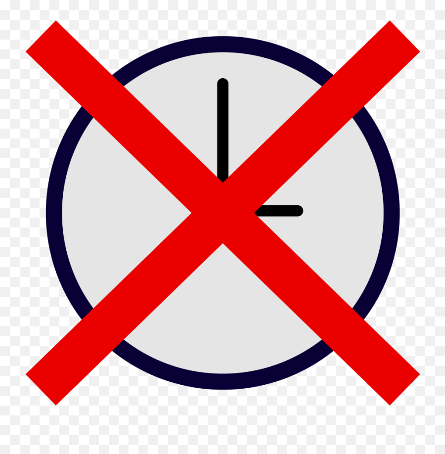 Icon Noclock - Clock Crossed Out Png Emoji,Crossed Out Png