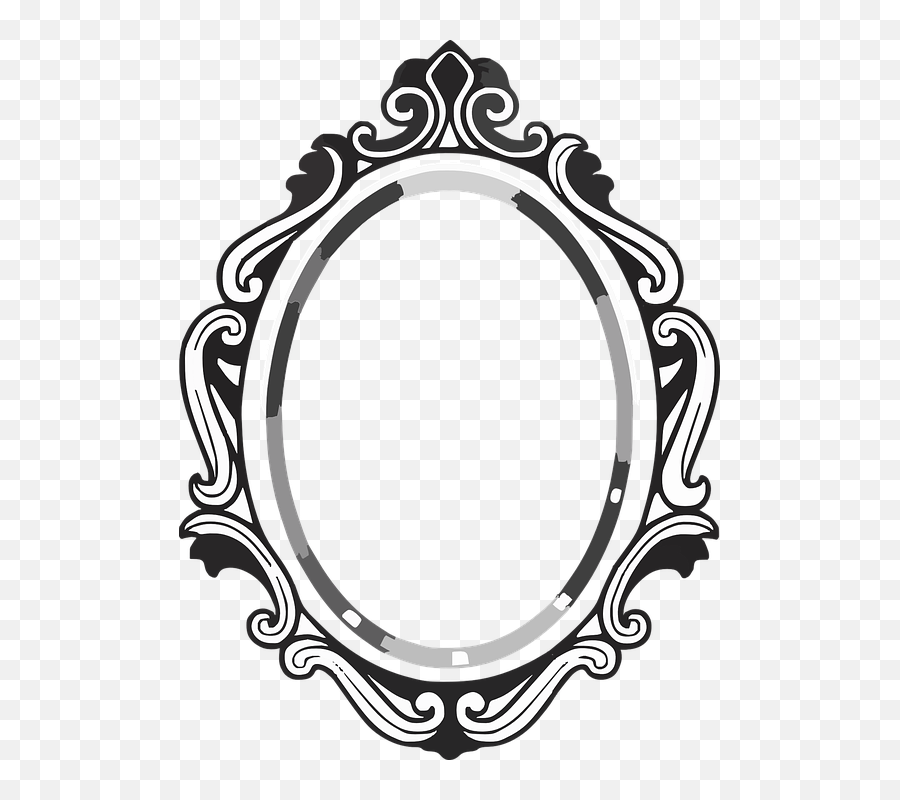 Download Line Drawing Mirror Frame - Mirror Drawing Emoji,Mirror Clipart