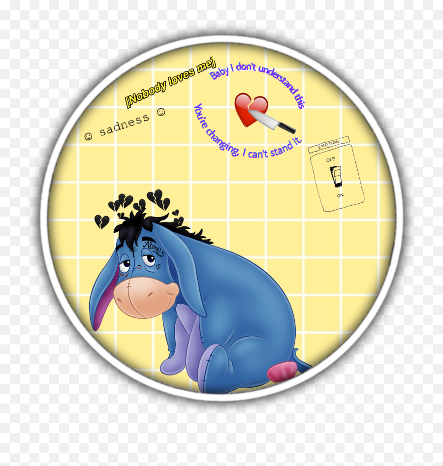 Eeyore Depression Sticker By Athazagoraphobia Emoji,Eeyore Clipart