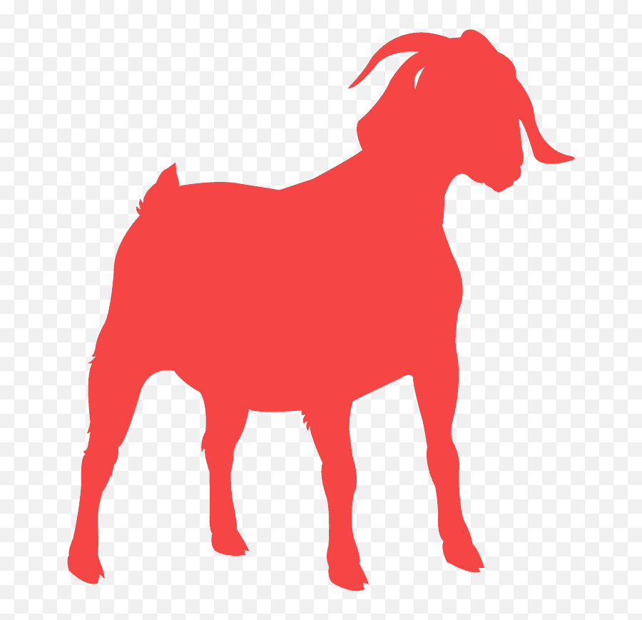Boer Goat Silouhette Clipart - Full Size Clipart 5606235 Emoji,Goats Clipart