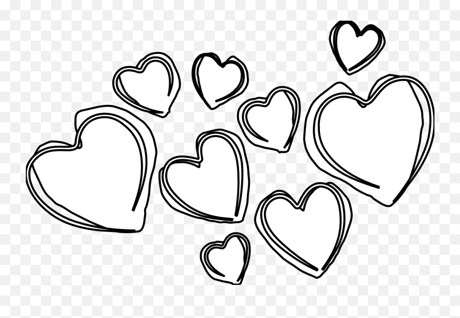 Heart Black And White Heart Clipart Black And White Heart - Black And White Clip Art Hearts Emoji,Hearts Clipart