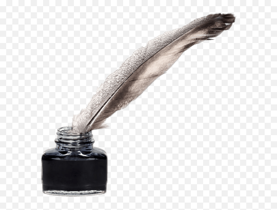 Feather Quill Pen And Ink Pot Emoji,Pen Transparent Background