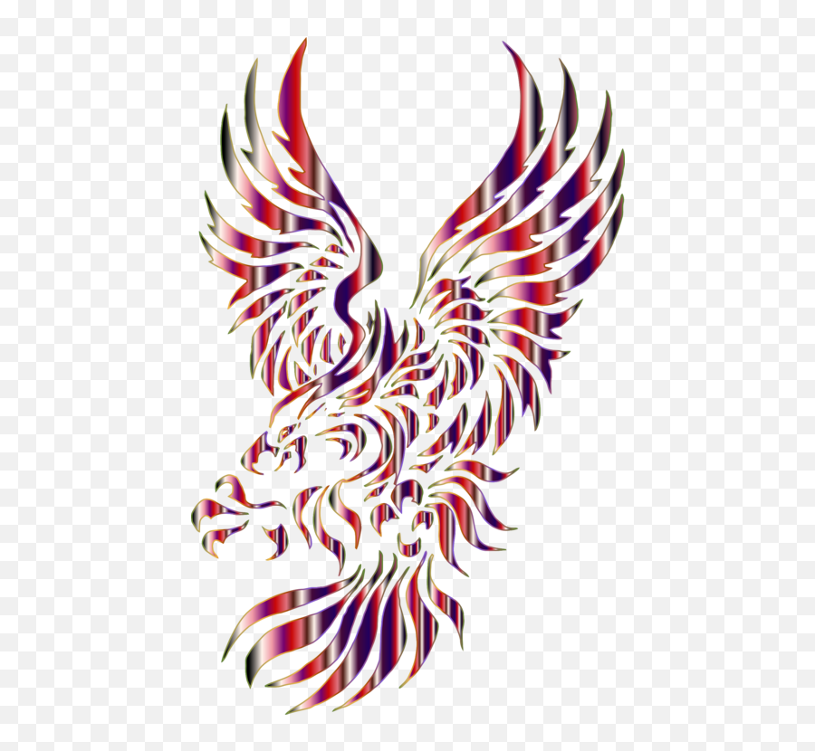 Eagle Wing Bald Eagle Png Clipart - Design Simple Eagle Tattoo Tribal Emoji,Bald Eagles Clipart