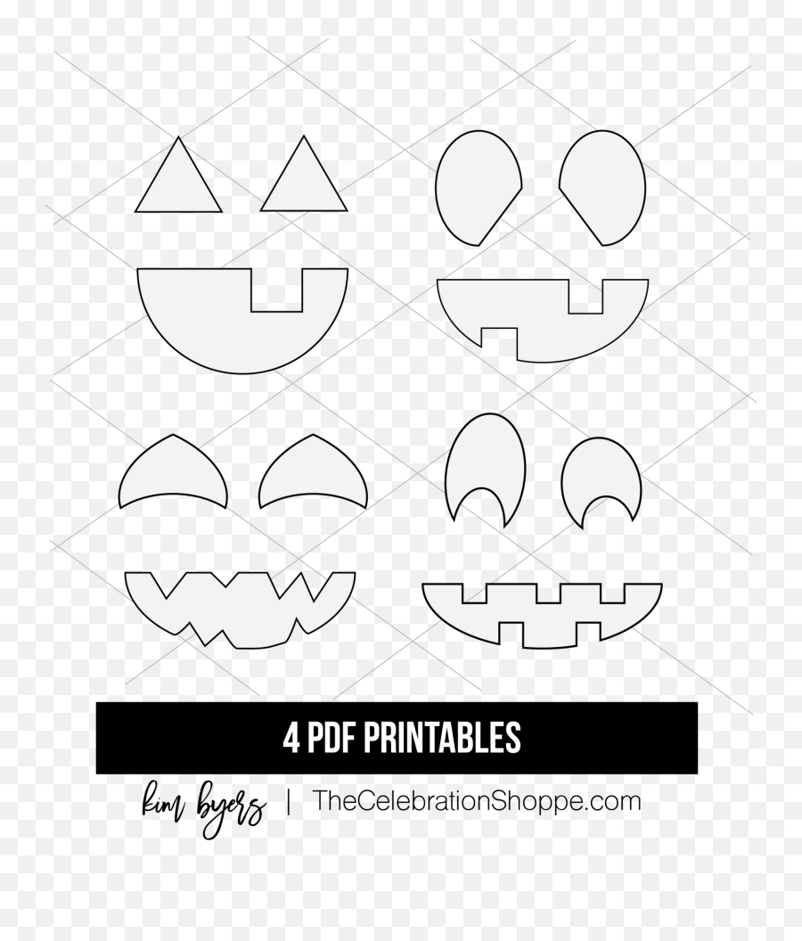 Pumpkin Painting Ideas Pumpkin Carving Templates - Kim Byers Line Art Emoji,Pumpkin Outline Png