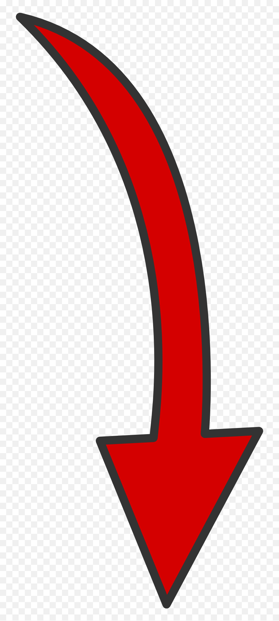 Curved Down Arrow Clipart Free Image - Curved Arrow Png Emoji,Arrow Clipart