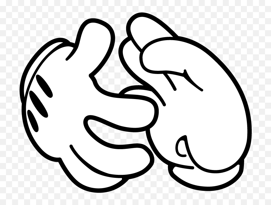 Cg White Gloves Micky Hands Mickey Mouse Clipart - Full Size Cartoon White Glove Clipart Emoji,Mouse Clipart Black And White