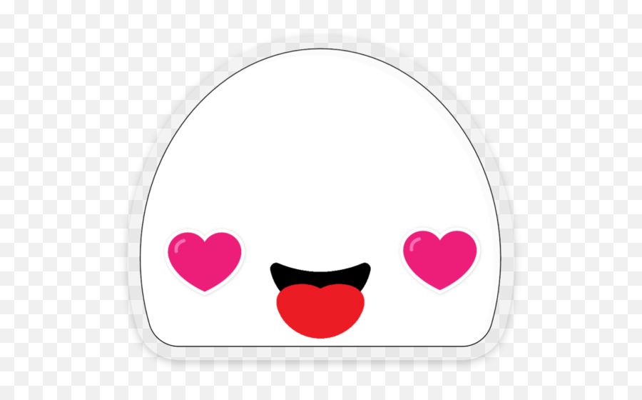 Mochiyoo Heart Eyes Sticker - Happy Emoji,Heart Eyes Png