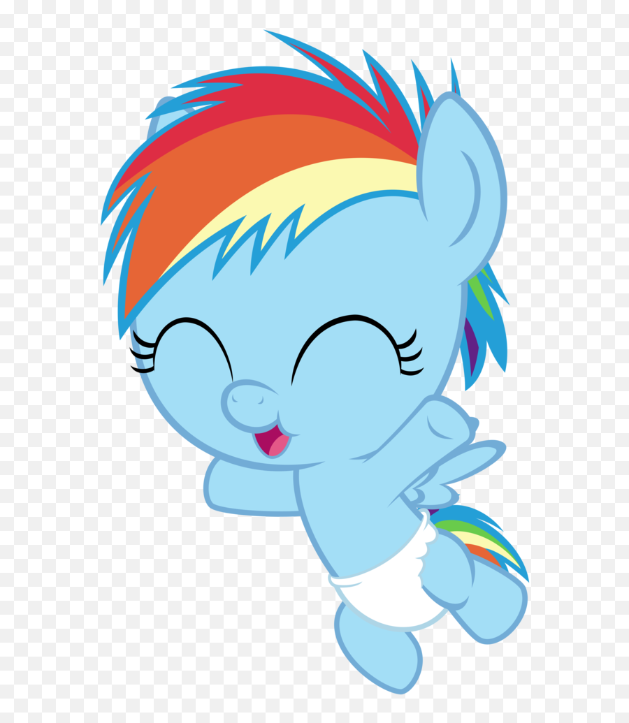 My Little Pony Rainbow Dash Baby - Baby Mlp Rainbow Dash Emoji,Rainbow Dash Transparent