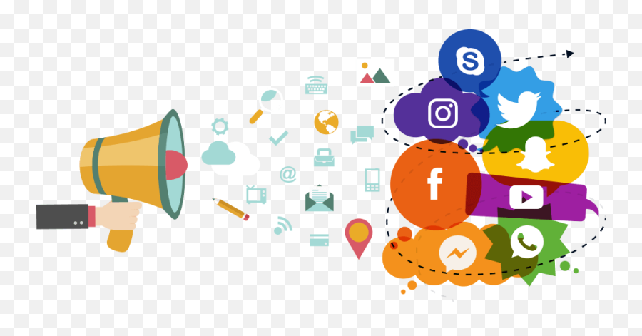 Social Media Marketing Png Transparent - Social Networking Social Media Clipart Emoji,Social Media Png