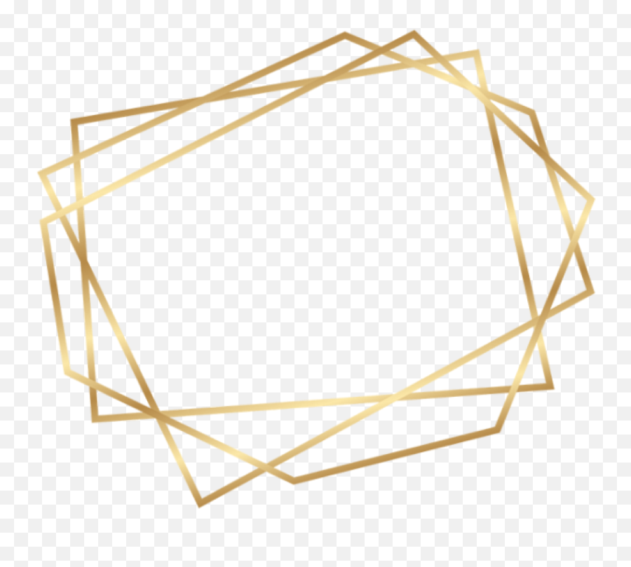 Geometric Gold Frames Png Transparent - Transparent Geometric Gold Line Png Emoji,Gold Frame Png