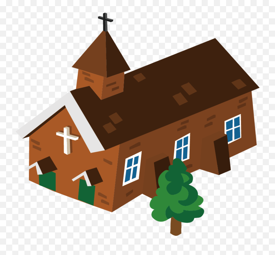 Clipart Church Church Building - Church Building Clipart Transparent Background Emoji,Church Building Clipart