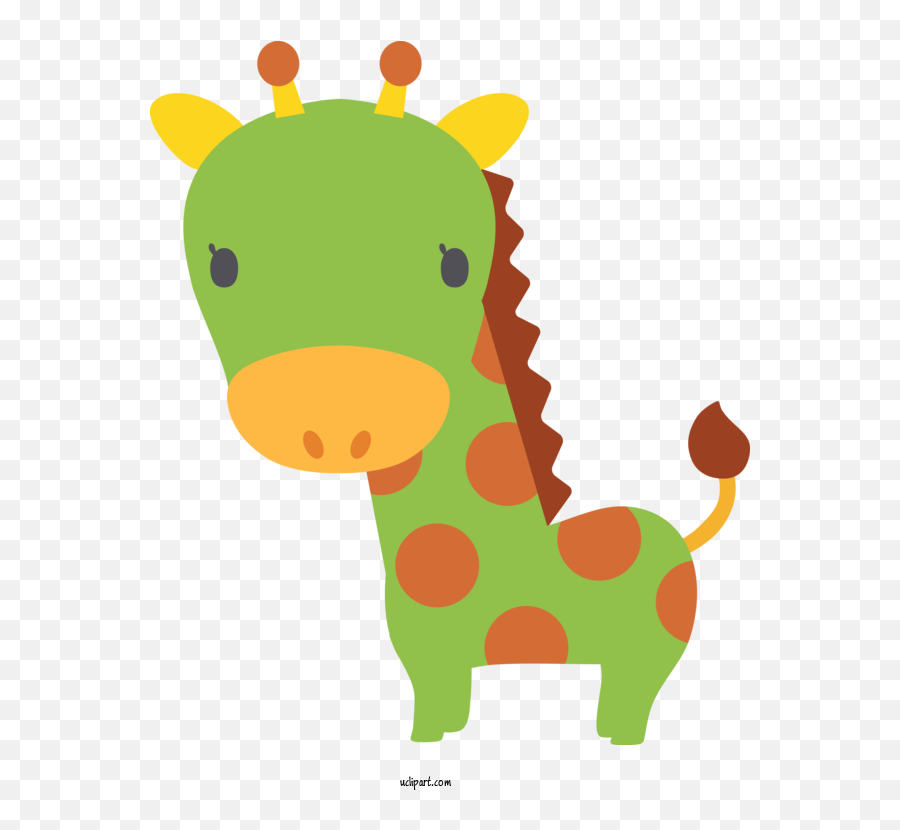 Hamster Cartoon Giraffe Animal Figure - Dot Emoji,Baby Animal Clipart