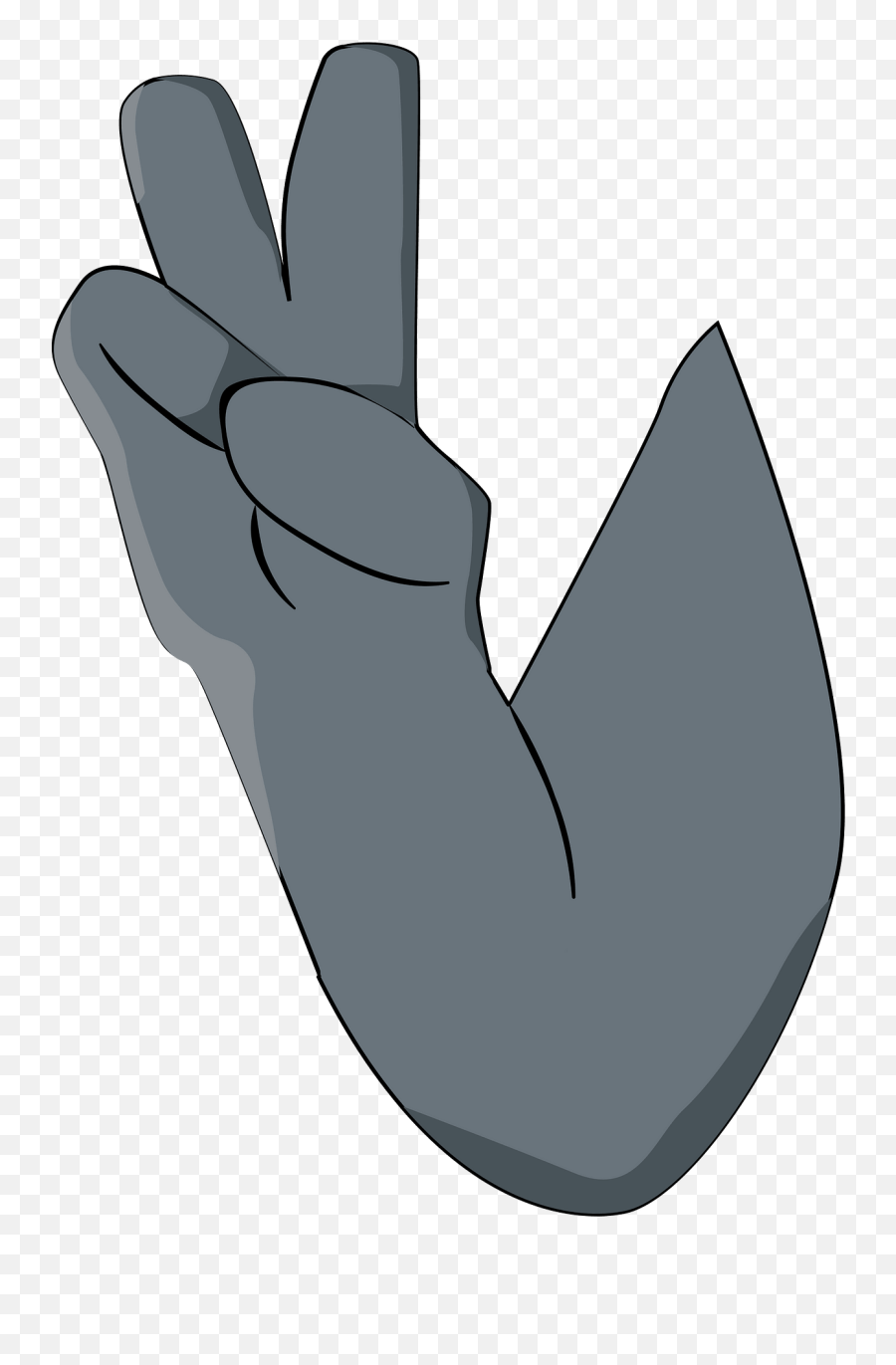 Wolf Hand In Peaceful Gesture Clipart Free Download Emoji,Body Language Clipart