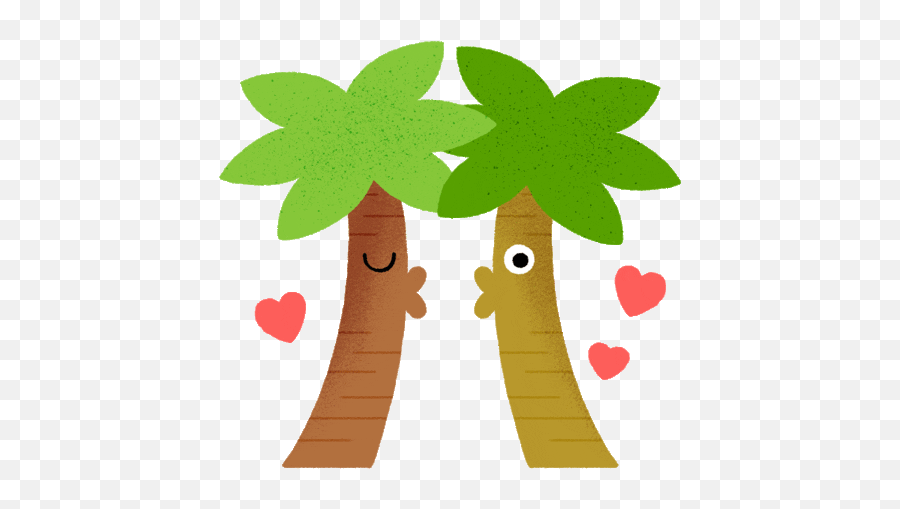 Kiss Palm Trees Sticker - Kiss Palm Trees Love Discover Emoji,Heart Tree Clipart