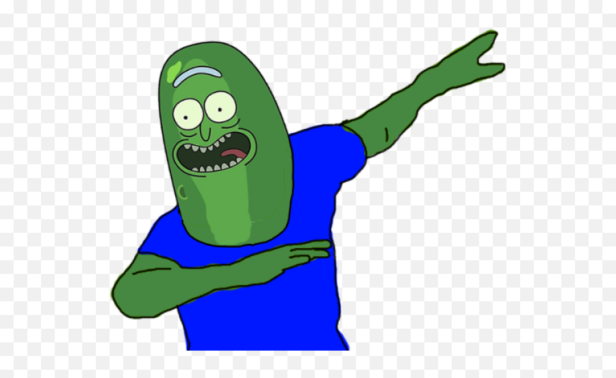Pickle Clipart Emoji - Pickle Rick Dab Transparent,Pickleball Clipart